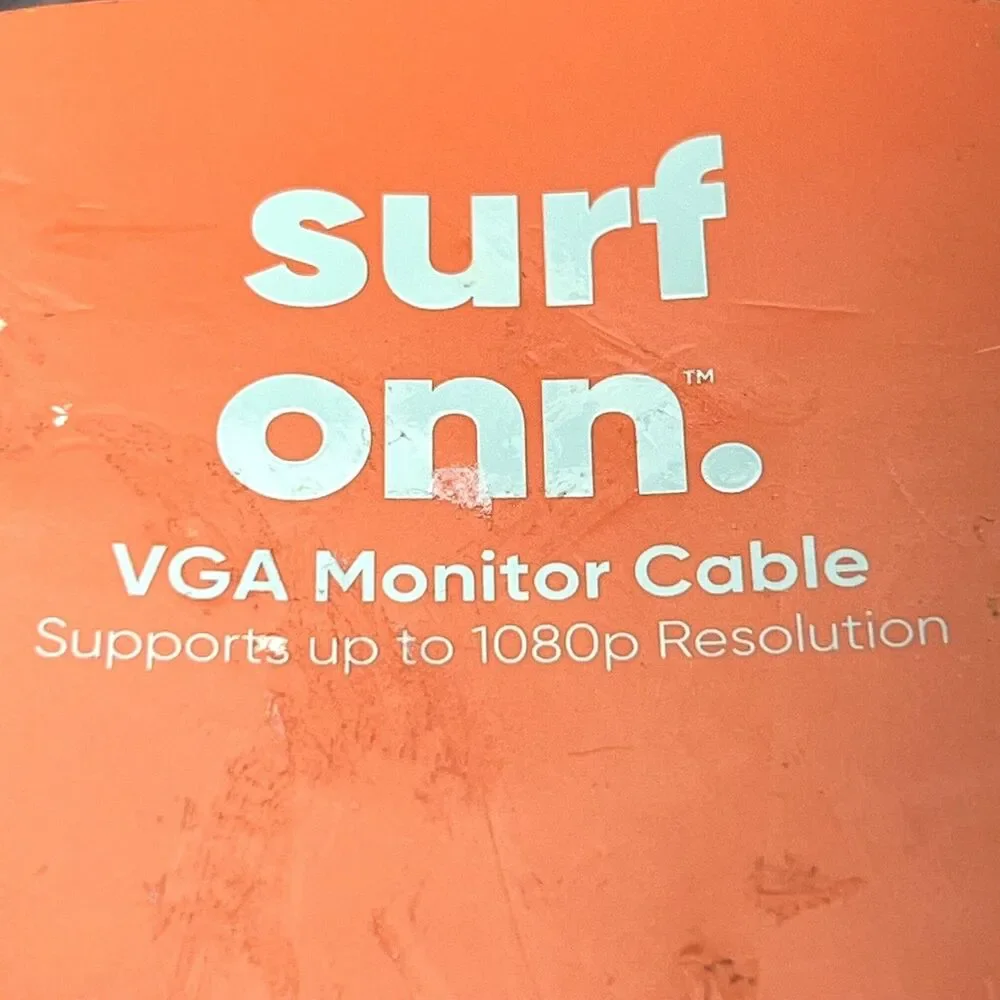 Onn VGA To VGA Cable, 6ft Connects PC To Monitor With 15-Pin VGA Port. Brand new